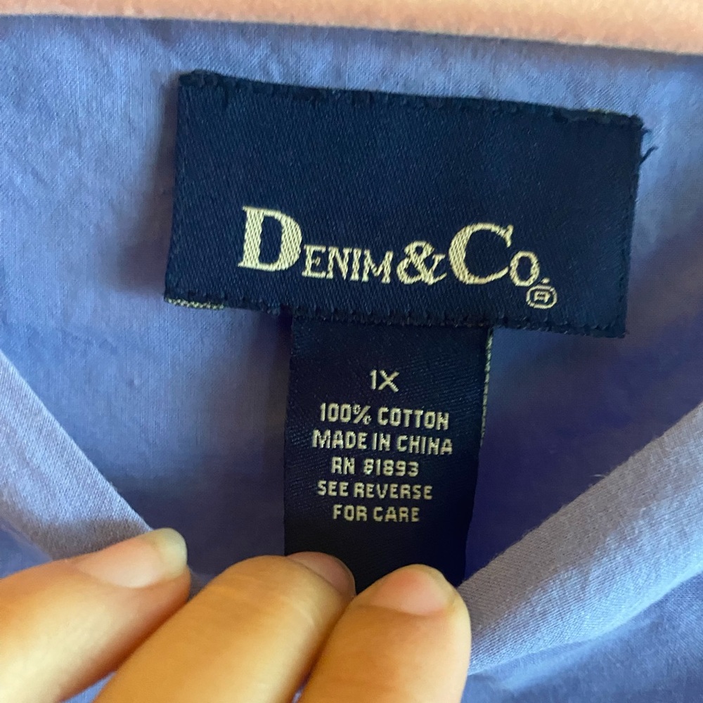 Denim&Co. chambray sleeveless camisole - Picture 2 of 5